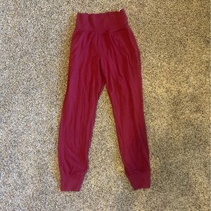 Athleta Women’s Salutation  Cherry Red Joggers